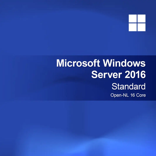 Microsoft Windows Server 2016 Standard Open-NL 16 mag